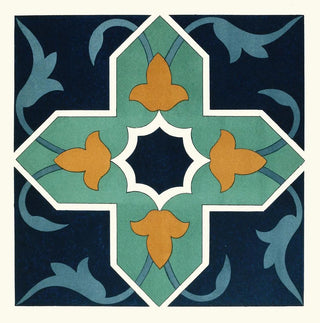 18 plaques de carreaux ornementaux Pl 06 - Commission des frontières afghanes