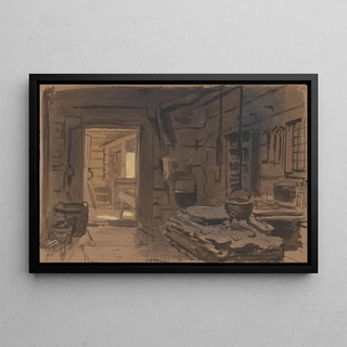 Adolph Tidemand - Interir fra et ildhus.webp