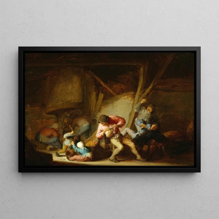 Adriaen van Ostade - Interior with Drinking Figures and Crying Children.webp