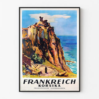 Affiche Allemande Vintage de la Corse