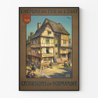 Affiche Bayeux vintage – Excursions en Normandie