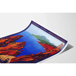 Affiche Calanques de Piana Corse Vintage