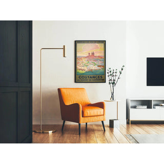 Affiche Coutances vintage – La Tolède du Cotentin en fleurs