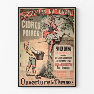 Affiche Exposition nationale des cidres et poirés – Quai d’Orsay fin XIXe siècle