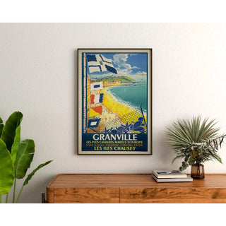 Affiche Granville vintage – Les îles Chausey et les grandes marées