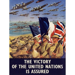 Affiche Seconde Guerre Mondiale - La Victoire des Nations Unies est Assurée