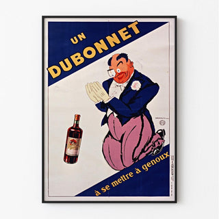 Affiche vintage - Un Dubonnet, à se mettre à genoux par Dransy