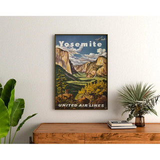 Affiche vintage - Yosemite - United Airlines