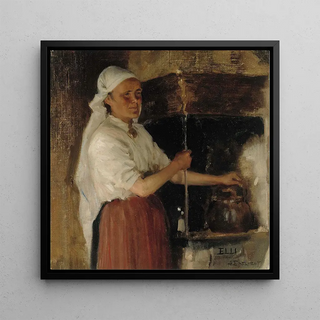 Albert Edelfelt - Elli Jppinen at the Stove study.webp