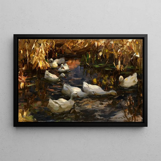 Alexander Koester - Enten am Teichufer.webp