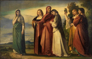 Anselm Feuerbach - Dante und die edlen Frauen von Ravenna.webp