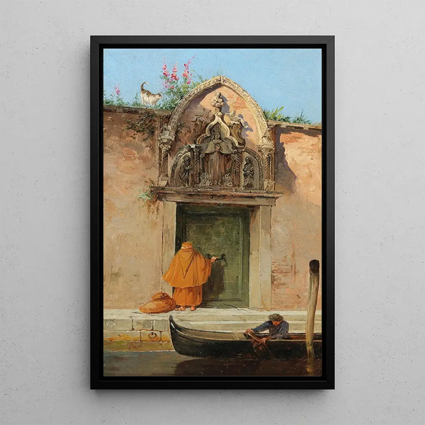 von Venise, an der Tür des Arco dell'Abbazia della Misericordia - Antonietta Brandeis — gerahmtes Bild an der Wand
