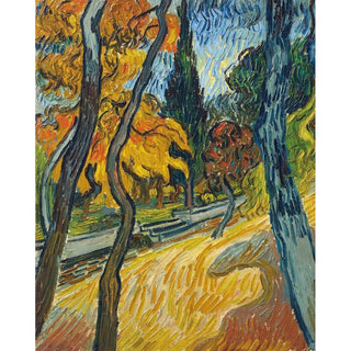Arbres dans le Jardin de l'asile - Vincent van Gogh | Reproduction Tableau Décoration murale affiche copie