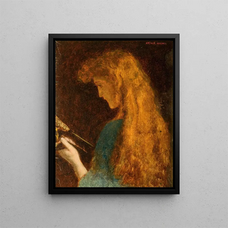 Arthur Hughes - Study of a Girls Head.webp
