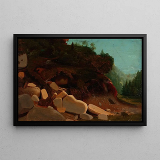 August Cappelen - Nature Study with Rocks.webp