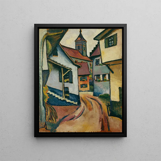 August Macke - Street with Church in Kandern.webp