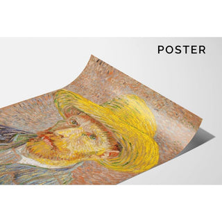 Autoportrait au chapeau de paille - Vincent van Gogh | Reproduction Tableau Décoration murale affiche copie