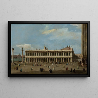 Canaletto - Venice the Piazzetta looking west with the Libreria.webp