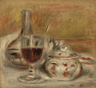 Carafe, verre et sucrier - Pierre-Auguste Renoir