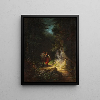 Carl Spitzweg - Jger mit Mdchen Der verliebte Jger.webp