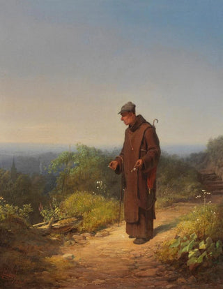 Carl Spitzweg - Mnch Sie liebt mich von Herzen ein wenig.webp