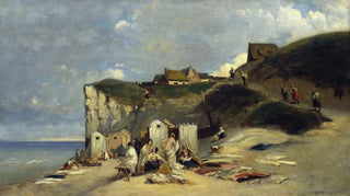Carl Spitzweg - Woman bath in Dieppe I.webp