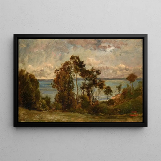 Charles Franois Daubigny - Les Hauts de Villerville Titre inscrit linventaire Paysage.webp