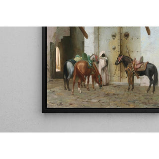 Chevaux Tenus par un Esclave La Halte - Jean-Léon Gérôme | Reproduction Tableau Décoration murale affiche copie
