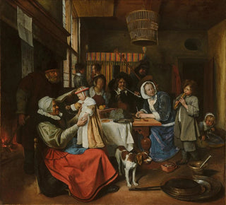 Comme les vieux chantent, les jeunes pipent - Jan Steen