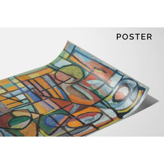 Composition abstraite II - Géométrique - Sasza Blonder | Reproduction Tableau Décoration murale affiche copie