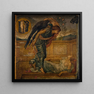 Cupidon trouvant Psyché endormie près d'une fontaine - Sir Edward Coley Burne-Jones