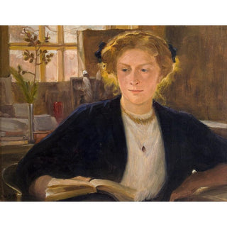 Dans l'atelier d'Ahola Mlle Selin - Venny Soldan-Brofeldt | Reproduction Tableau Décoration murale affiche copie