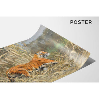 Dans la jungle Tigre - Wilhelm Kuhnert | Reproduction Tableau Décoration murale affiche copie