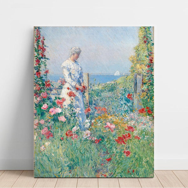 Reproduktion des Gemäldes Im Garten (Celia Thaxter in ihrem Garten) - Childe Hassam