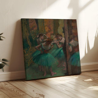 Danseuses, roses et vertes - Edgar Degas | Reproduction Tableau Décoration murale affiche copie