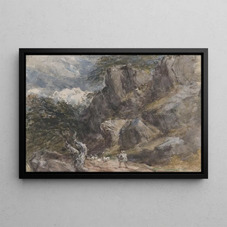 David Cox - Driving Sheep in a Rocky Landscape.webp