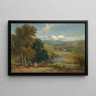 David Cox - Landscape With A Distant View Of Bolton Abbey Yorkshire And The River Wharfe.webp
