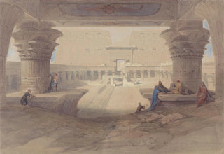 David Roberts - From under the Portico of the Temple of Edfu Upper Egypt.webp