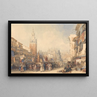 David Roberts - Plaza Real and Procession.webp