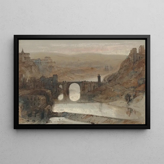 David Roberts - The Bridge of Toledo near Madrid Spain.webp
