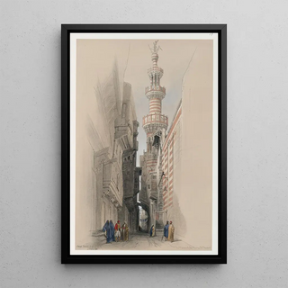 David Roberts - The minaret of the Mosque El Rhamree.webp