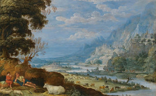 David Teniers The Elder - An Extensive River Landscape With Mercury And Argus.webp
