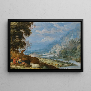 David Teniers The Elder - An Extensive River Landscape With Mercury And Argus.webp