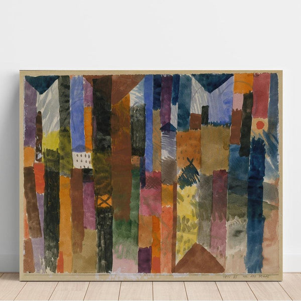 Reproduktion des Gemäldes vor der Stadt - Paul Klee