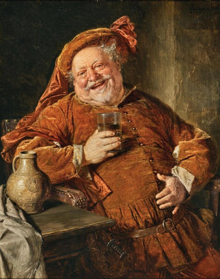 Eduard von Grtzner - Falstaff with a Jug and a Glass.webp