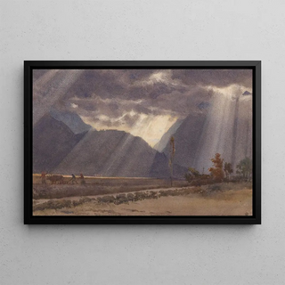 Edward John Poynter - Landscape near Ageles Gazost at the foot of the Pyrenees.webp