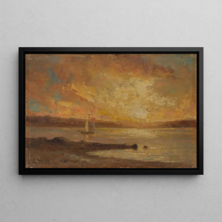 Edward Mitchell Bannister - Boat on Sea.webp