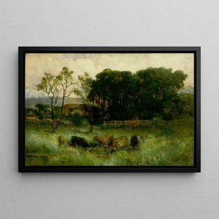 Edward Mitchell Bannister - Untitled five cows in pasture.webp