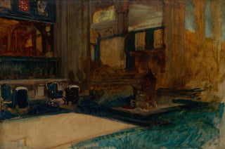 Edwin Austin Abbey - Interior Study of Westminster Abbey for The Coronation of King Edward VII.webp