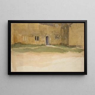 Edwin Austin Abbey - Study of an English medieval house.webp